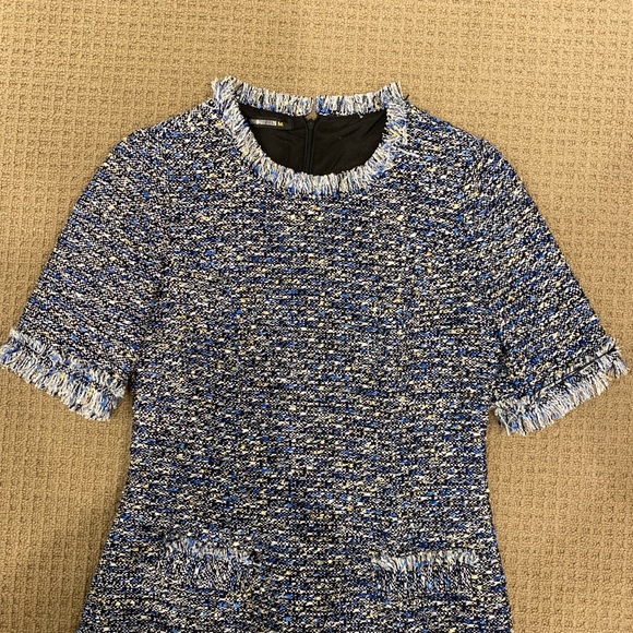 Tweed fabric mini dress Chanel style - Picture 2 of 4